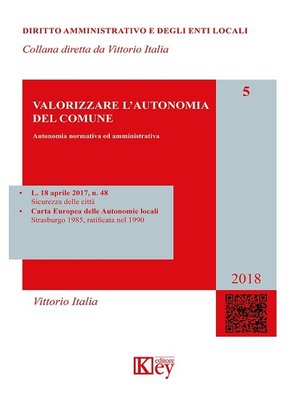 cover image of Valorizzare l'autonomia del Comune